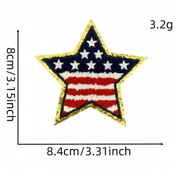 oly-02905f03e3b7b55bfd33d126522cf202 Wholesale Chenille Embroidered Independence Day Patch Decorative Accent for Clothing DIY