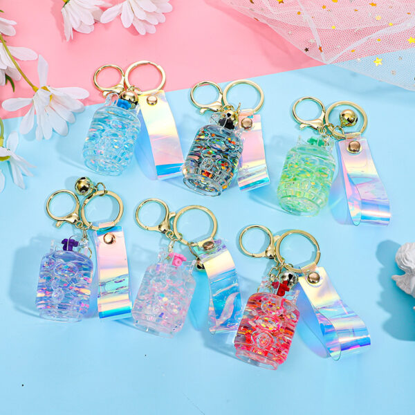 oly-0290b986d39bbe11a8ae1fa90e2d3f89 Wholesale Ice Cream Oil Red Glow Gas Tank Keychain Bag Charm Boutique Resale