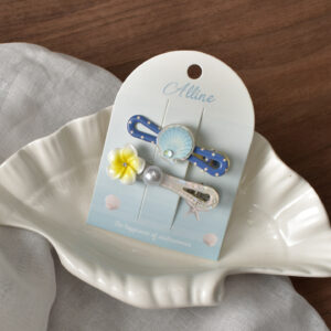 9 # 8-figure shell/flower duck clip-2pcs
