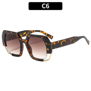 C6-tortoiseshell frame double tea slices