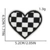 oly-030ff3cf6269923324b3092af6c2c2cd Wholesale Plaid Love Heart Embroidery Applique Patch Fashion Accessory for Headwear Boutique Resale