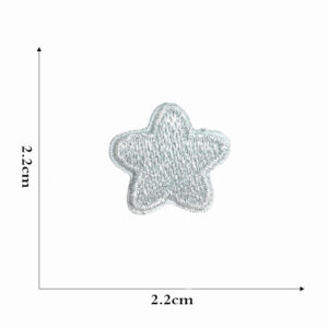 1#-silver five-pointed star cloth stickers