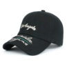 Wholesale Washed Soft Top Baseball Cap with Embroidery Letters Adjustable Gray Sun Protection Unisex Fashion Accessory