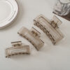 oly-031c6069ec2207a1a19ca5cb366f3bd3 Wholesale Large Translucent Gray Hair Claw Clip for Thick Hair Plastic Handmade Hair Accessory