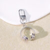 oly-032596a32c23ff65d33f639e953b02e8 Wholesale Stylish 3D Headphone Keychain Pendant Silver Zinc Alloy Fashion Accessory Gift Bag Charm Car Key