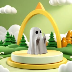 Middle finger ghost [white]