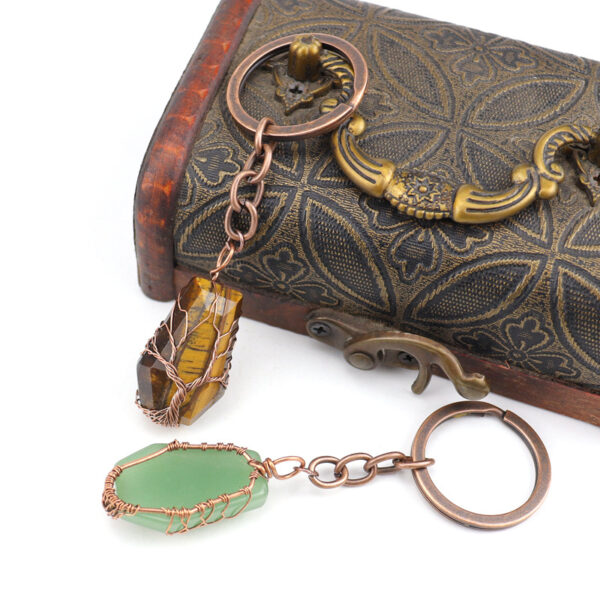 Wholesale Metal Keychain Pendant Vintage Wire Wrapped Design Trendy Bag Charm for Gift or Daily Use