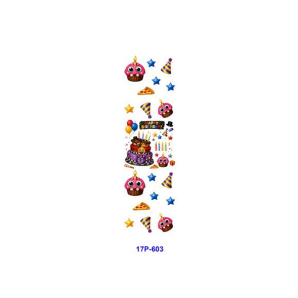 Wholesale 2/8/16pcs Scary Cartoon Bear Chicken Birthday Cake Star Series UV DTF Pen and Bookmark Stickers OLY Exclusive