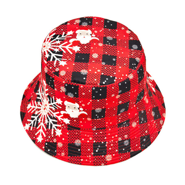 oly-03aaa9a768f6c8c4e41f3acbeaf76c8b Wholesale Fashion Fisherman Hat with Santa Claus Plaid Unisex Sun Hat for Outdoor and Party Use
