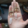 Wholesale Copper Crystal Moon Earrings, Stylish Jewelry Accessory for Women