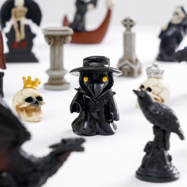 Wholesale Resin Halloween Skeleton Angel Figurine Cartoon Style DIY Car Desktop Decoration