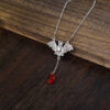 oly-03df842c86679c062b170ac13774b93a Wholesale Vintage Bat Earrings Necklace Set Gothic Halloween Jewelry Gift