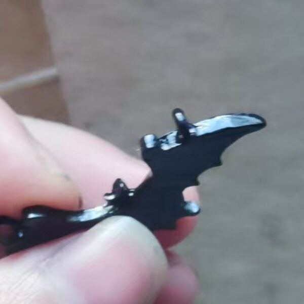 Wholesale Gothic Vintage Bat Wing Pendant Black Silver Alloy DIY Jewelry Accessory for Punk Street Style