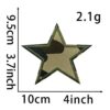 Wholesale Polyester Camouflage Five-Pointed Star Bow Embroidered Patch for DIY Craft Supply