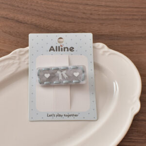 12# blue gray love rectangular clip