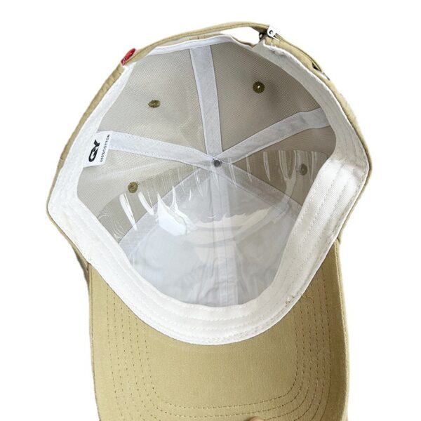 oly-04177c0b5ca8139831576d283746a138 Wholesale Oversized Women's Baseball Cap Korean Style Windproof Creamy White Curved Brim English Alphabet Fashion Accessory
