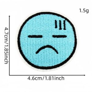 Round expression cloth sticker 6#