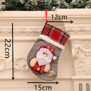 Plaid medium socks for the elderly [22*15*1cm 23g]