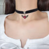 Wholesale Iron Alloy Gothic Bat Wing Pendant Necklace Halloween Jewelry Accessory for Women