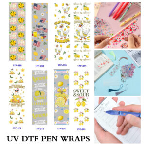 oly-0459d97f860f0cb7b6686932d953818a Wholesale 2/8/16pcs Bright Citrus Cartoon Goose Holiday Series UV DTF Pen and Bookmark Stickers