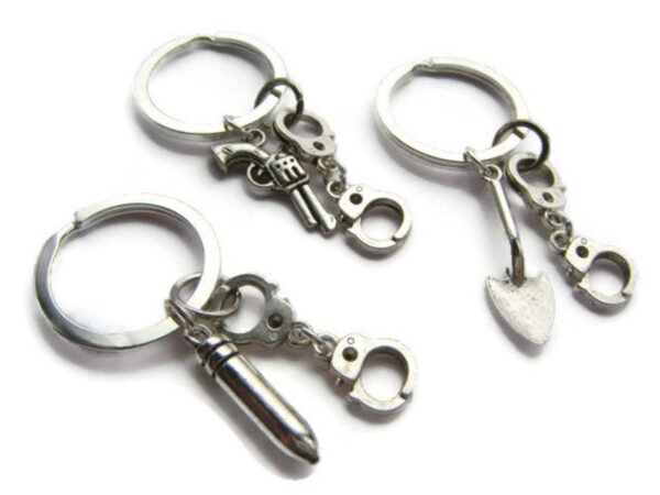 Wholesale Alloy European Style 3 Piece Keychain Set Fashion Accessory Gift