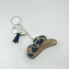 Wholesale Western Leopard Print Velvet Rhinestone Keychain Bag Charm Car Key Accessory Gift