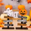 oly-046f87c1c3057eff785216544433a6b8 Wholesale Halloween Ghost Pumpkin Wooden Tabletop Decoration for Home Party Gift