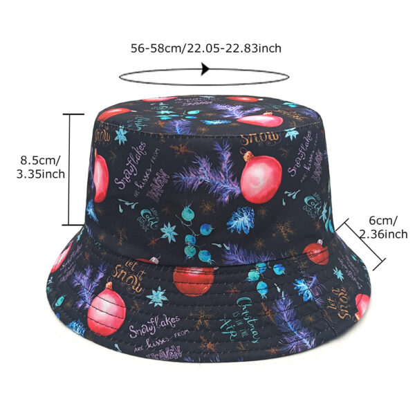 oly-047b35b0802aeb5f4865f1b52e2581cf Wholesale Christmas Santa Snowman Snowflake Print Fisherman Hat, Fashion Accessory Gift for Party