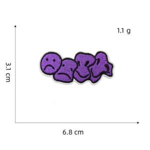 Purple series cloth stickers 14#