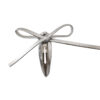 oly-048490c80d4144f3f3f60ad4eab944b1 Wholesale Trendy Silver Bow Leather Duckbill Hair Clip Fashion Hair Accessory for Daily Use or Gift