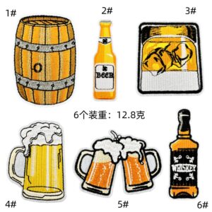 Beer cloth patch set of 6 pieces