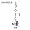 Wholesale Metal Keychain with Double Sided Glass Ball Pendant Design Fashion Accessory for Gift or Everyday Use