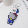 Wholesale Cartoon Cat Rhinestone Leather Keychain Bag Charm Pendant for Gift OLY Exclusive