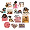 oly-04f143cf8e1e447e82c99c6656f36e55 Wholesale Embroidered Black Girl Empowerment Patch Set Decorative Iron-On Applique for Clothes Bags Boutique Gift