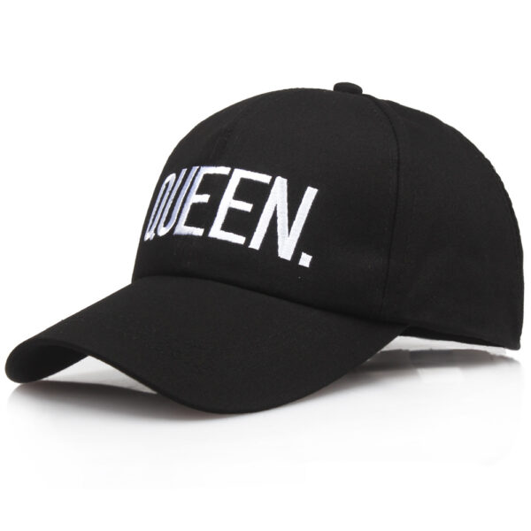 oly-04fd3dee8b9d2b8da57162f0a22e8c10 Wholesale Cotton Baseball Cap with King Queen Letter Embroidery for Couple Fashion Accessory