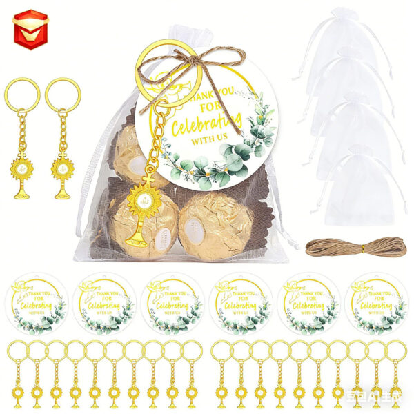 Wholesale Cross Holy Grail Keychain Alloy Electroplating Church Event Favor Gift