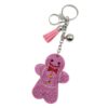 Wholesale Rhinestone Gingerbread Man Keychain Decorative Car Key Accessory Gift