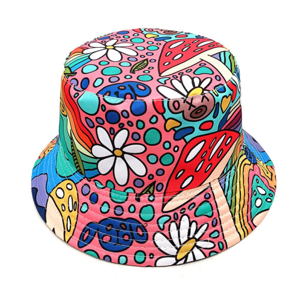 oly-0517881a8f76d4d611bbe6856daf24e8 Wholesale Reversible Mushroom Pattern Bucket Hat Stylish Sun Protection Fashion Accessory Gift Boutique