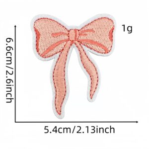 Pink bow cloth patch 8#