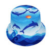 Wholesale Dolphin Print Fisherman Hat Sun Protection Beach Hat for Women