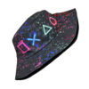 Wholesale Vintage Geometric Print Bucket Hat Reversible Sun Hat for Outdoor Casual Wear