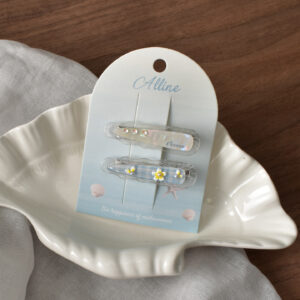 8 # Water drop wave duck clip-2pcs