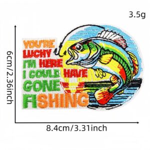 Fishing themed cloth stickers 20 #
