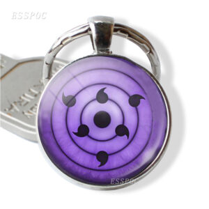Wholesale Anime Keychain Metal Electroplated Rinnegan Eye Pendant Boutique Resale Gift
