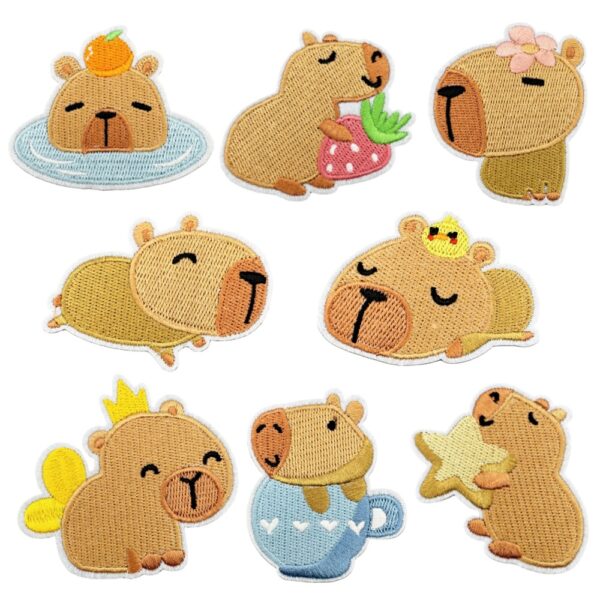 Wholesale Polyester Thread Cute Animal Embroidered Patches for Bags Jackets Fashion Accessory Resale