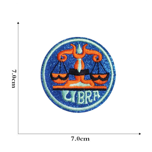 Wholesale 12 Constellation Zodiac Embroidered Patches - Chic Fashion Accessory for Clothing DIY Stickers Gift