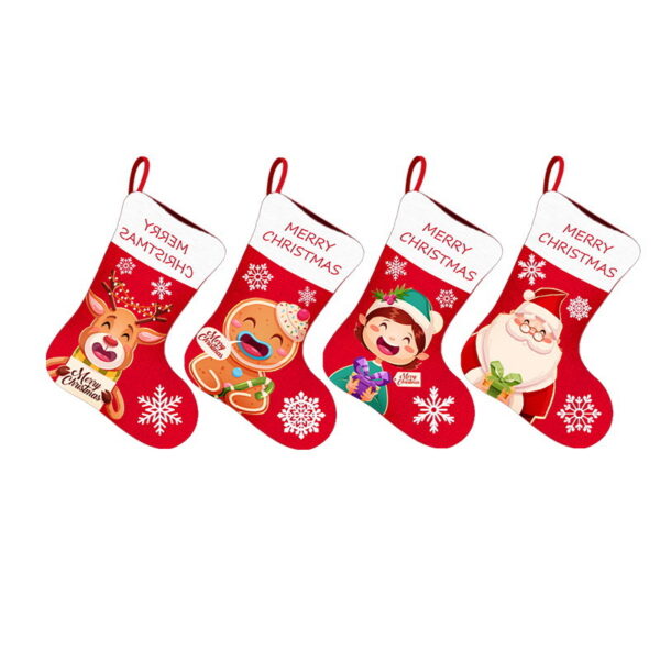 oly-058e396663de1f4381020deae6dd3b2c Wholesale Christmas Socks Set Four Piece Snowman Deer Design Decorative Candy Socks for Home Decor Party