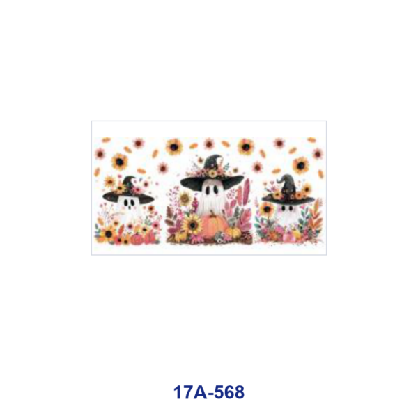 oly-059100e84c9286b6ca10acbcef223a7c Wholesale 5pcs Fall Halloween Cute Witch Ghost Sunflower Pumpkin Wildflower Mixed Decor Prints 16oz Cup UV DTF Wraps