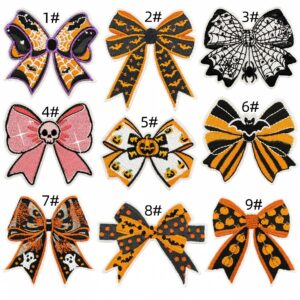 Bowknot fabric applique set - 9 pieces