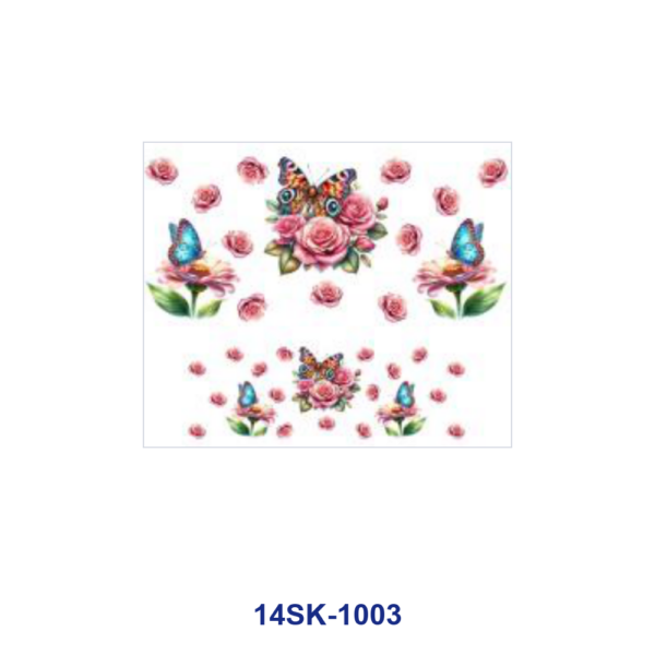 Wholesale 2/4/8pcs Watercolor Butterfly Floral Print Mini Cup Keychain Sticker